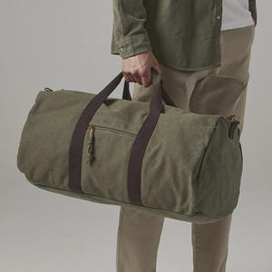 Sac fourre-tout personnalisé, sac de week-end pour homme, sac de sport monogramme, sac de voyage en toile, cadeau de garçon d'honneur, sac de voyage, sac personnalisé à initiales image 6