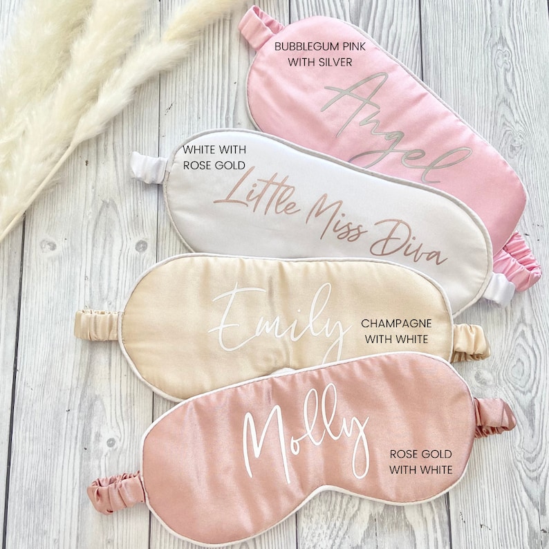 Personalised Luxury Eye Mask Customised Bride Sleep Mask Etsy UK