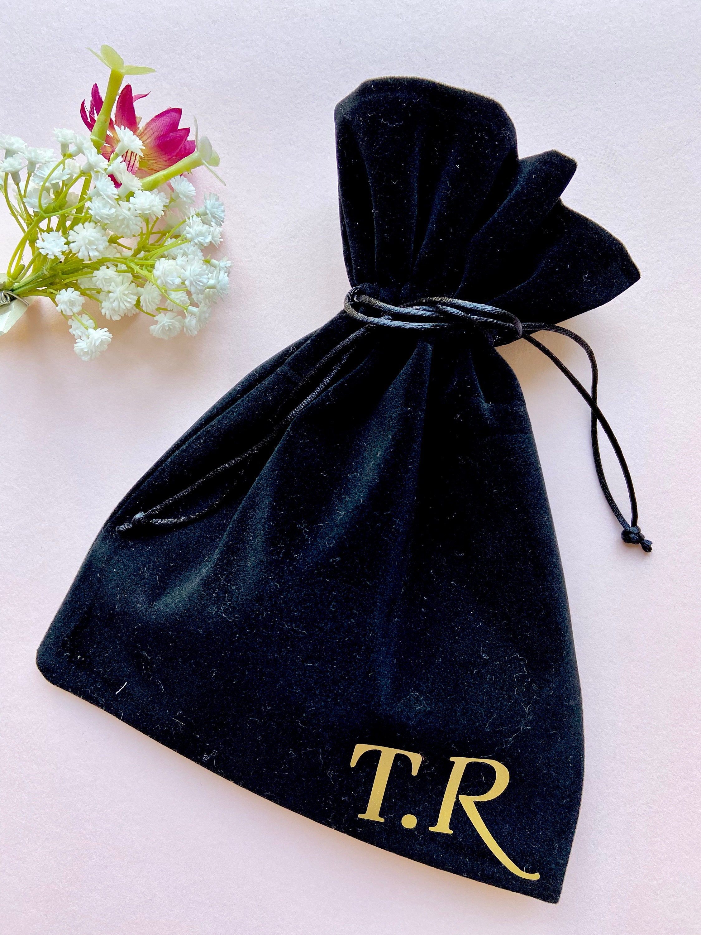 Personalised Velvet Bags Favour bags Gift bag Bridesmaid Etsy