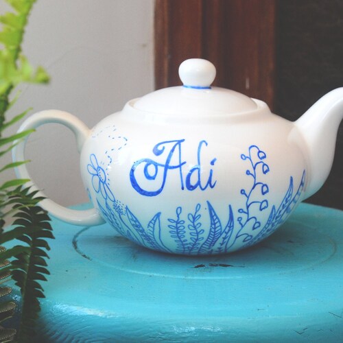 Personalized Tea Pot Ornament Tea Pot Christmas Gift Tea Etsy