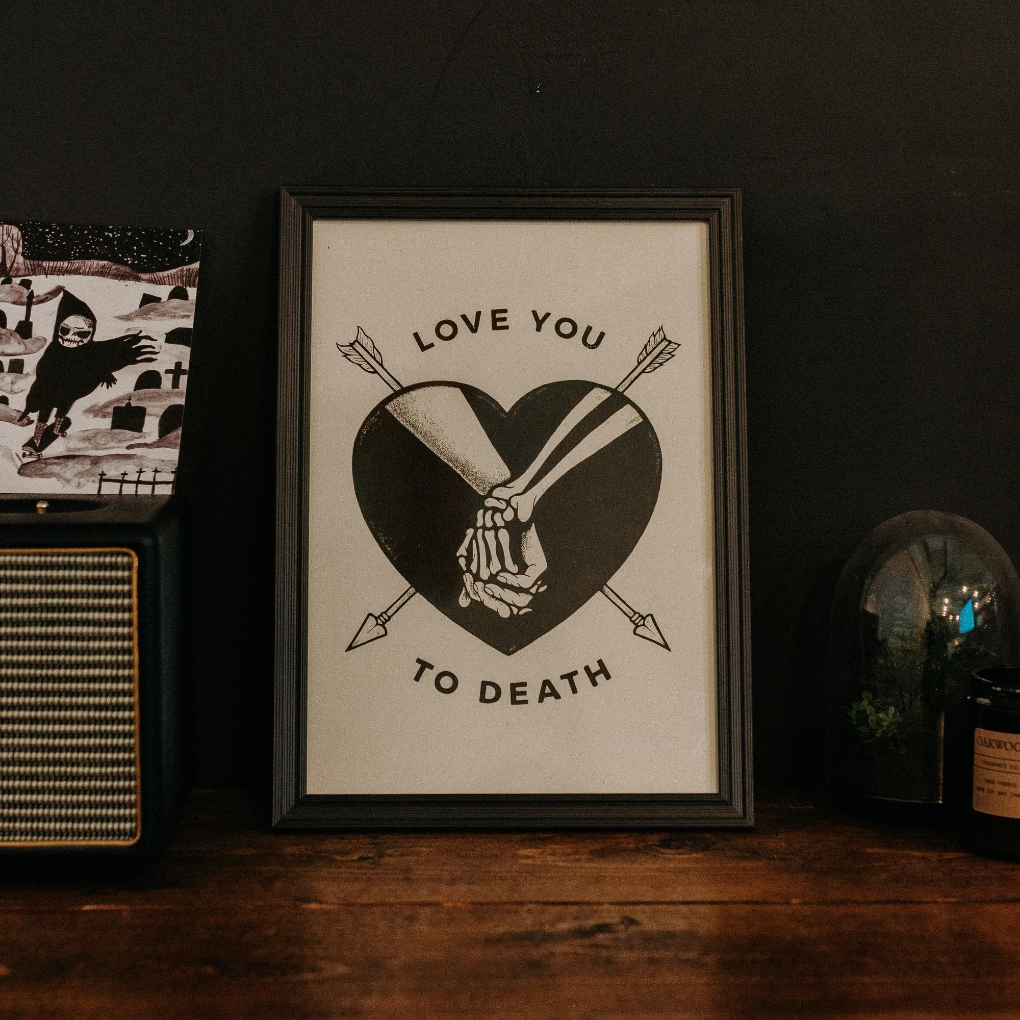 Love You to Death - A4 Screen Print - Etsy