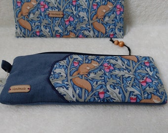 Zipper Pouch, Federtasche, Universal Tasche, Kosmetiktasche