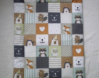 LOOLAY Babydecke 80x100 Cm - Kuschelig Weich, Zweiseitig Baumwolle & Fleece | OEKO-TEX Zertifiziert