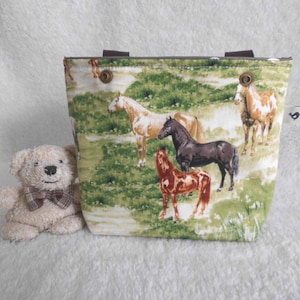 Lenkertasche, Laufrad Tasche, Wutsch, Roller, Utensilo, Mädchentasche - Wildpferde
