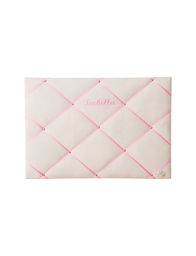 Memoboard personalisiert VICHY KARO beige pink Bild 1