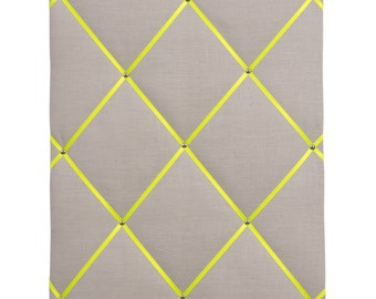 Memoboard LIN GRIS CLAIR - NEON jaune