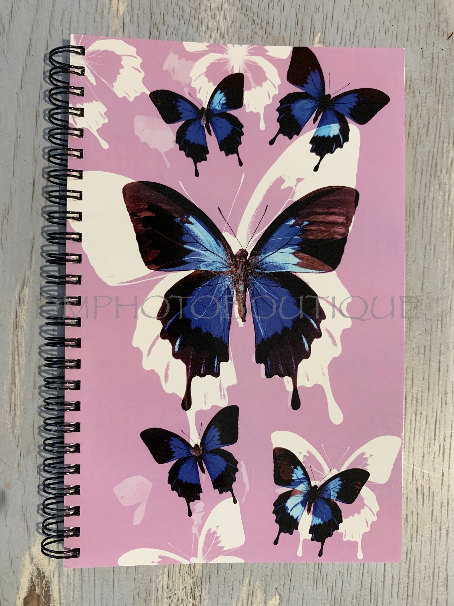 Blue Butterfly Notebook Butterfly Notebook Notebook Etsy