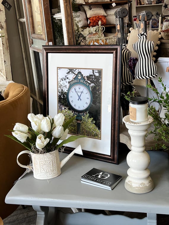 Pebble Beach Rolex Clock Print, Pebble Beach Golf Course, Golf