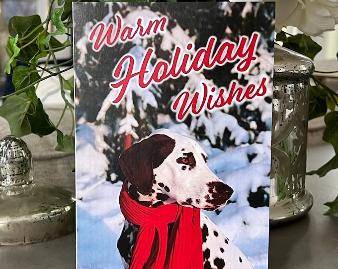 Dalmatian Holiday Card, Winter Dog Greeting Card