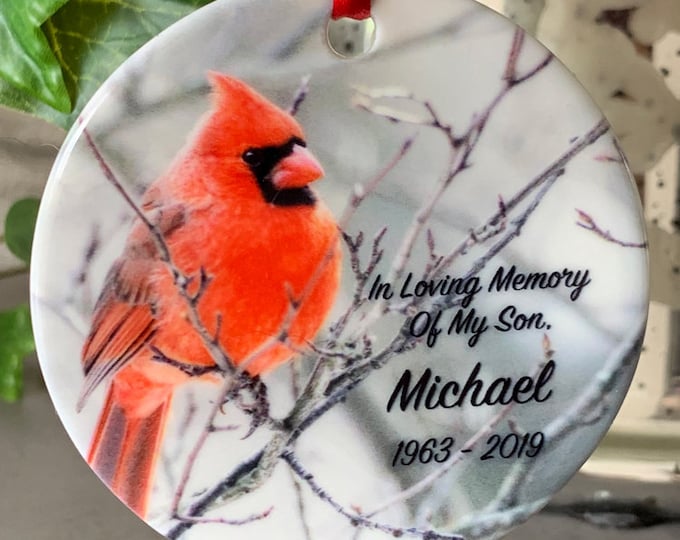 Memorial Christmas Ornament, Memorial Xmas Ornament, Personalized Memorial Gift, Personalized Memorial Ornament, Custom Memorial Gift