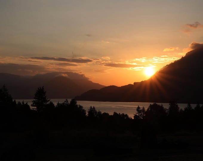 Mountain Landscape Print, Mountain Wall Art, Mountain Landscape Canvas, Mountain Art, Washington State Art, Columbia River Gorge Art