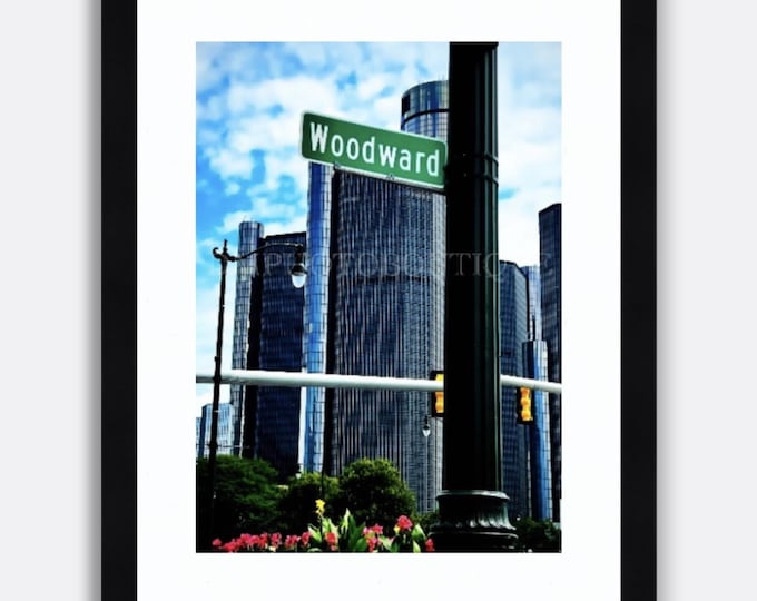 Detroit Photography Print, Detroit Photography Landscape Print, Renaissance Center Photography, Renaissance Center Photo, Detroit City Photo