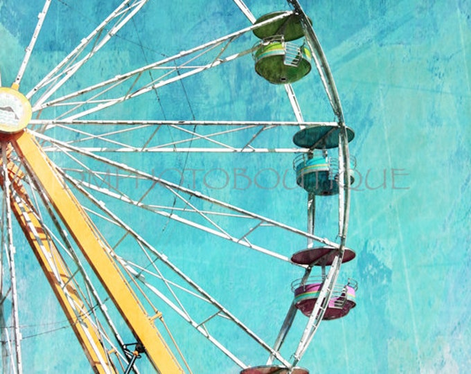 Ferris Wheel Print, Ferris wheel Canvas, Ferris Wheel Art, Ferris Wheel Ferris Wheel Notecards, Ferris Wheel Art, Carnival Artwork, Wall Art