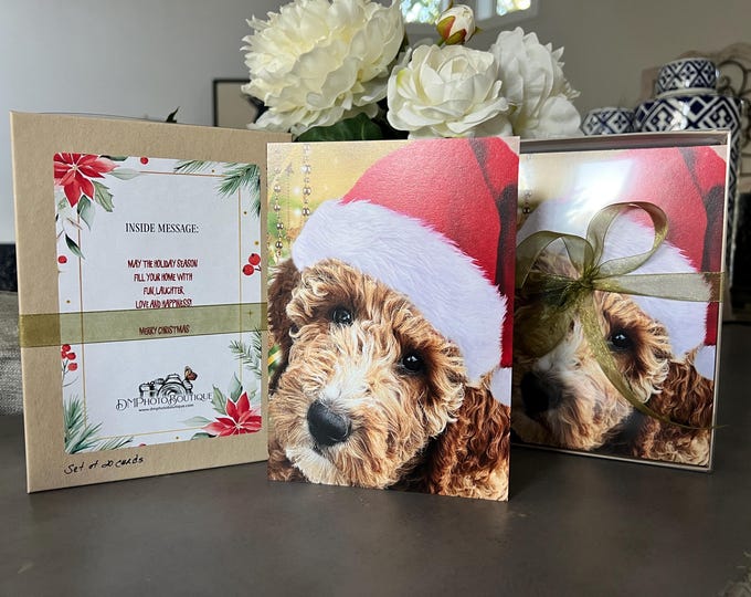 Labradoodle Christmas Cards, Labradoodle Holiday Cards, Labradoodle Greeting Cards, Labradoodle Christmas, Labradoodle Gift, Dog Christmas