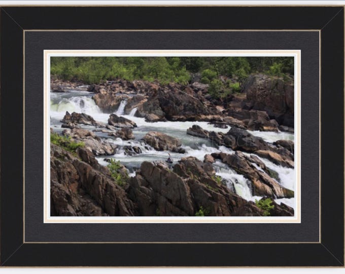 Great Falls Virginia Print, Great Falls Virginia Canvas, Great Falls Canvas, Great Falls Print, Virginia Art Print, Great Falls Park, Kayak