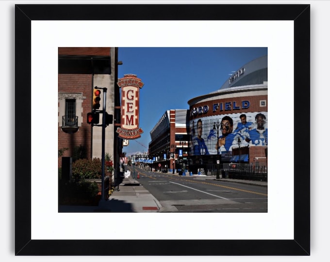 Detroit Photography Print, Gem Theater Print, Ford Field Print, Detroit Photography Canvas, Gem Theater Canvas,Ford Field Canvas,Detroit Art