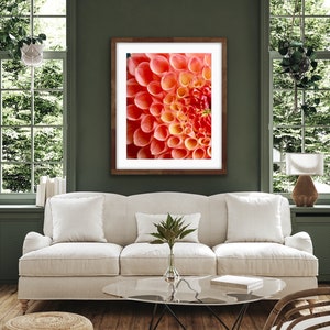 Dahlia Print, Dahlia Canvas, Dahlia Art, Dahlia Notecards, Macro Flower Print, Macro Flower Cards, Kitchen Decor, Floral Art,Abstract Flower