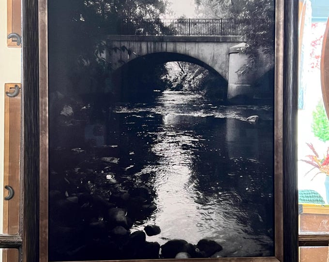 Black and White Bridge Art Print, Black and White Print, Bridge Canvas, Bridge Art, Bridge Print, Black And White Art, Wall Art, Home Decor