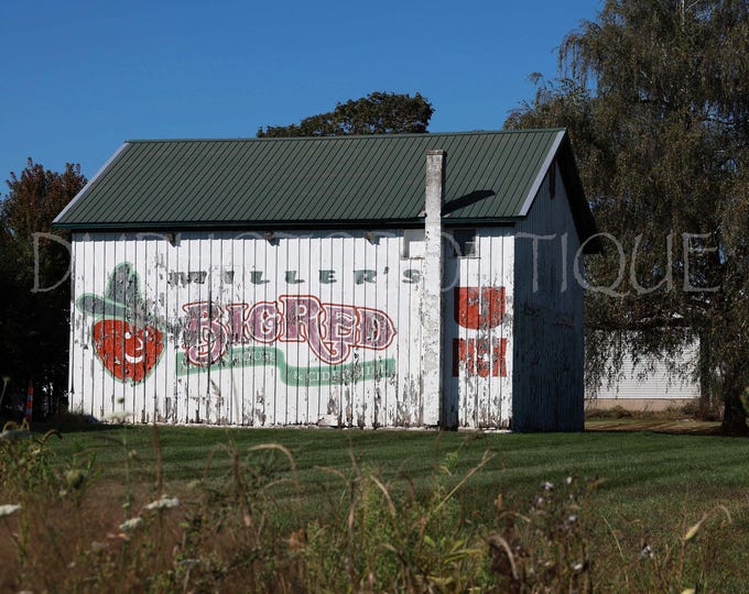 Big Red Barn Print, Barn Print, Barn Canvas, Country Decor, Old Barn Print, Country Living Decor, Vintage Barn, Farm Decor, Barn Decor, Barn