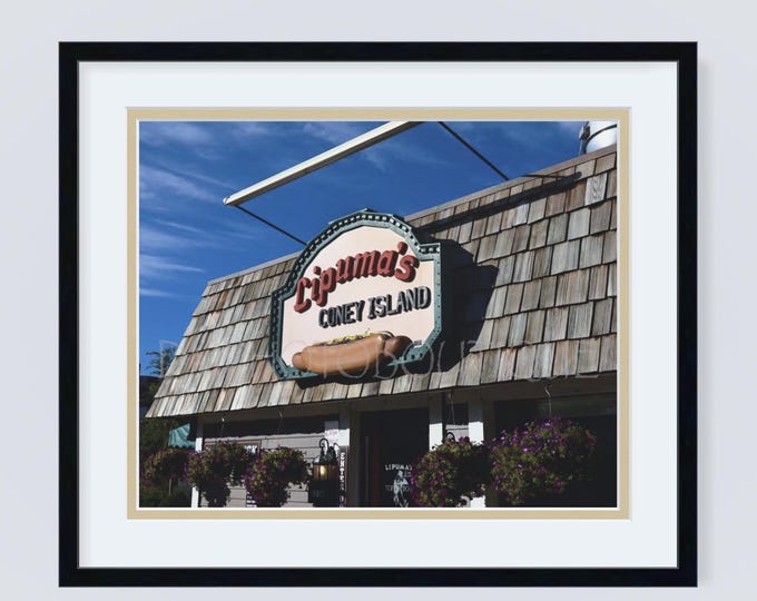 Lipuma's Coney Island Sign Fine Art Print, Lipuma's Sign Print, Coney Island Sign Print, Sign Art, Bar Sign, Rochester Michigan Art, Coney