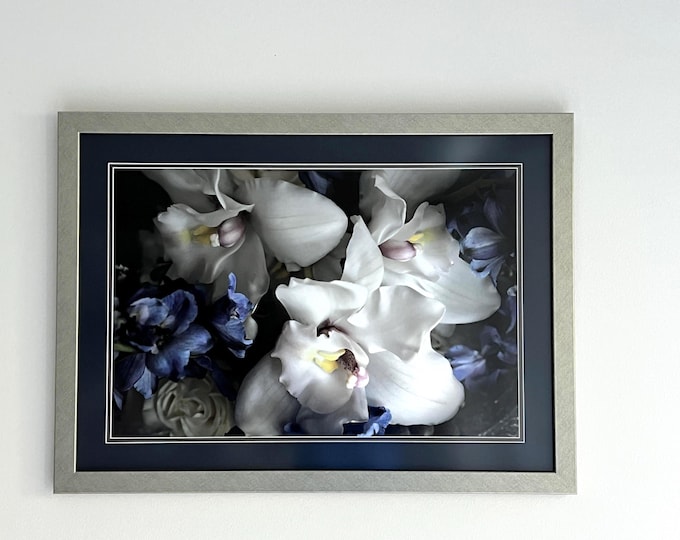 Framed Orchid Floral Print, Floral Wall Hanging, Floral Home Decor, Orchid Art, Home Decor, Orchid Wall Hanging, Wall Hanging, Wall Art