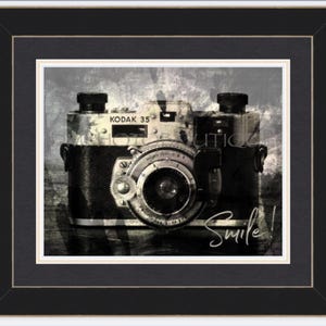 Vintage Camera Art Print, Photography Gift image 1