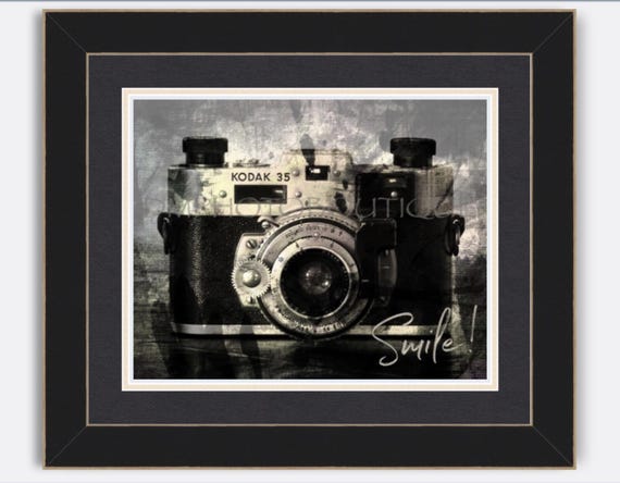 Vintage Camera Art Print, Photography Gift