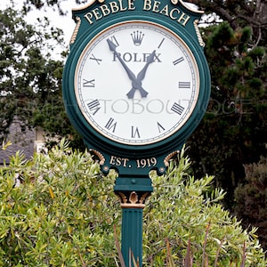 Pebble Beach Rolex Clock Print, Pebble Beach Golf Course, Golf, Golf Lovers, Golf Sign, Pebble Beach, Bar Sign, Mancave Sign, Bar Art