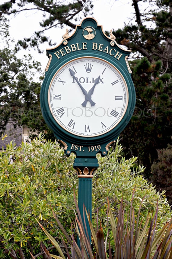 Pebble Beach Rolex Clock Print Pebble 