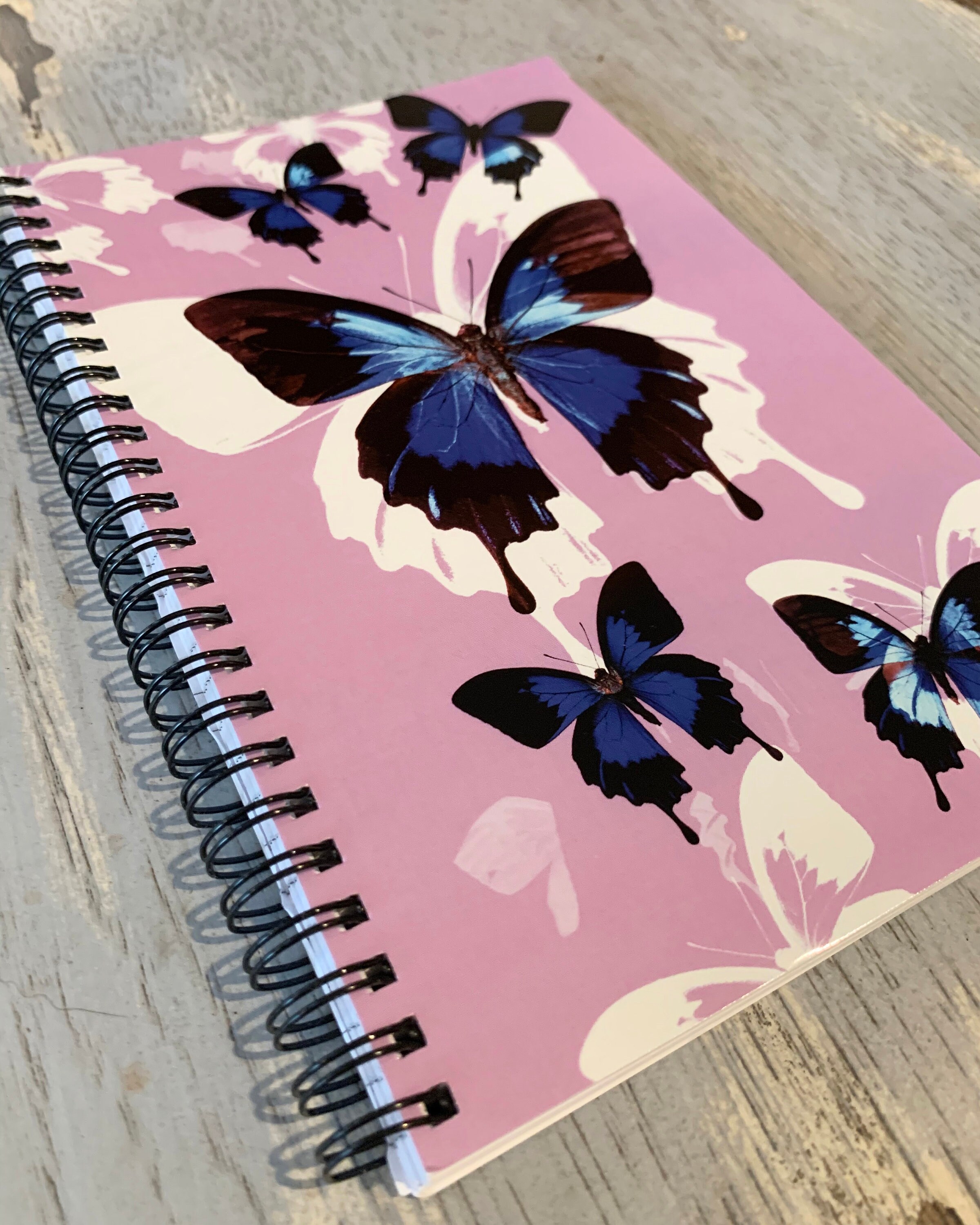 Blue Butterfly Notebook Butterfly Notebook Notebook Etsy