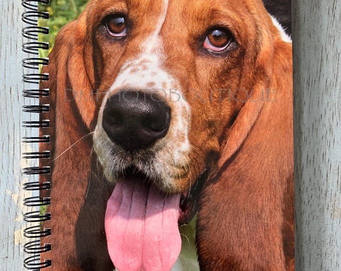Basset Hound Notebook, Cute Dog Notebook, Basset Hound Gift, Basset Hound, Dog Notebook, Dog School Supply, Dog Gift, Basset Hound Lover
