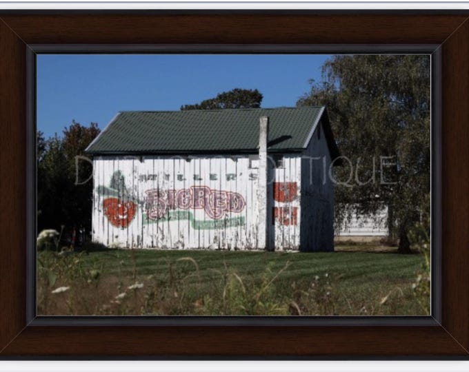 Vintage Orchard Barn Print, Farmhouse Country Decor