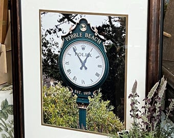 Pebble Beach Rolex Clock Print, Pebble Beach Golf Course, Golf