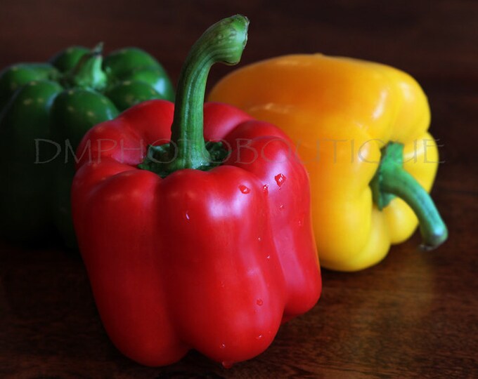 Kitchen Decor, Vegetable, Vegetable Photo, Kitchen Print, Vegetable Print, Vegetable Canvas, Wall Decor, Red Pepper, Rustic Kitchen, Food