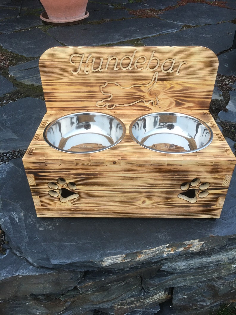 Hundebar XXL 2x1600mL Futterstation Futterbar Futternapf Napf Etsy