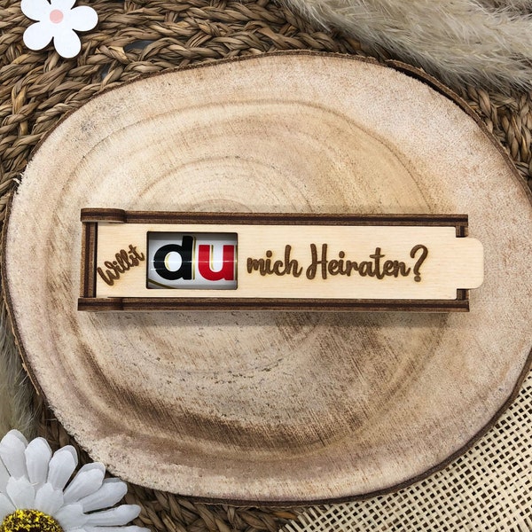 Willst DU mich Heiraten ? | gravierte Schokoriegel Geschenkbox inkl. Duplo | kleine Aufmerksamkeit