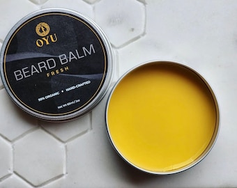 OYU Botanica Vegan Beard Balm – Fragrance-Free with Shea Butter, Cocoa Butter for Conditioning & Styling