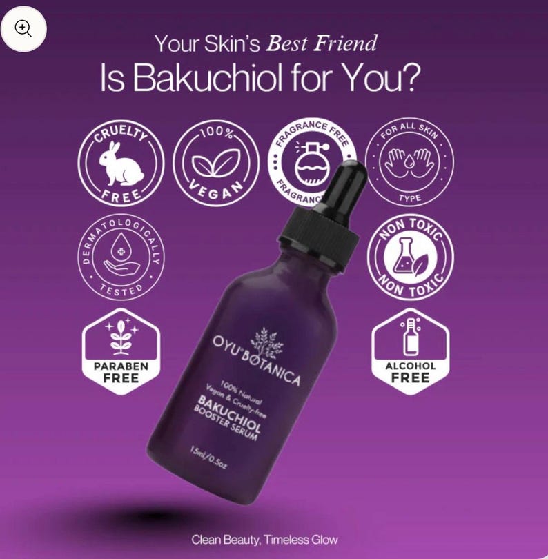 OYU Botanica Bakuchiol Face Serum – Retinol Alternative for Sensitive Skin & Early Wrinkles image 6