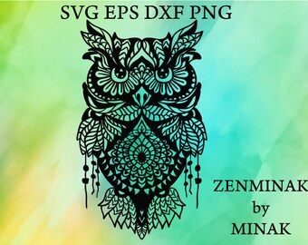 Download Owl Mandala Svg Etsy