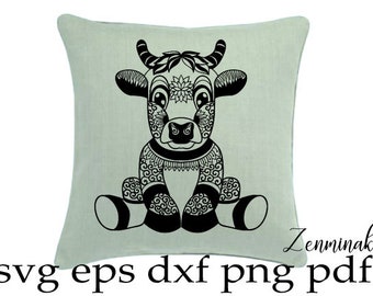 Download Sitting Cow Svg Etsy