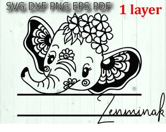 Download Mandala Elephant SVG cuttable file | Etsy