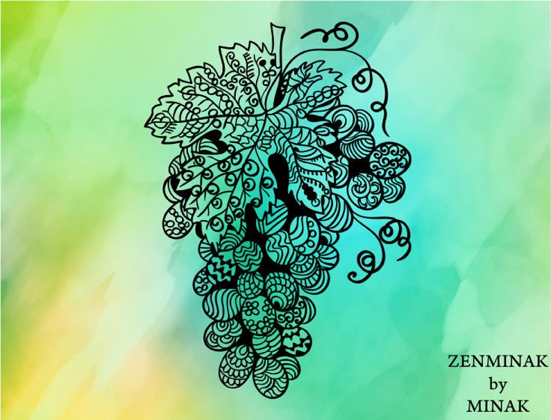 Download Grape Vine svg mandala grapevine Winery Vineyard vector ...