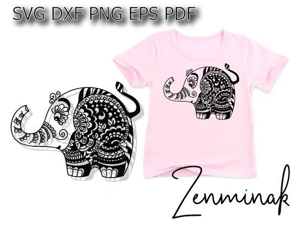 Download Mandala Baby Elephant Svg Etsy