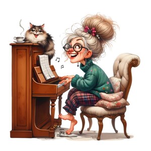 フランス製 トレー cat lady smoking playing piano フランス製 トレー cat lady smoking playing piano 12 PNG Funny