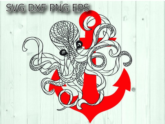 Download Octopus Anchor Svg Tentacle Beach Shirt Logo Sign Beach House Etsy