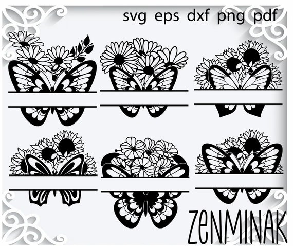 Free Free 283 Monogram Split Butterfly Svg SVG PNG EPS DXF File