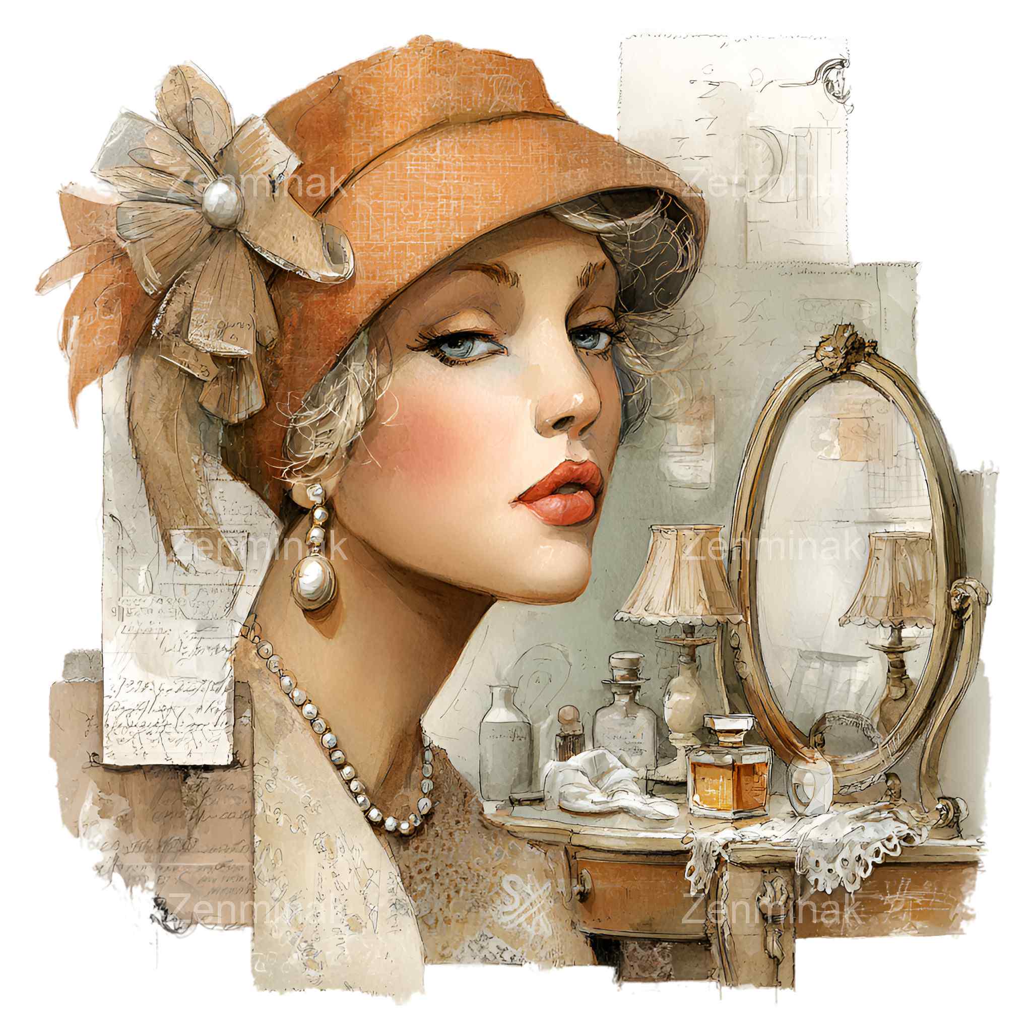 15 PNG Flapper Girl Clipart, 1920s Art Deco Sublimation Design - Etsy UK