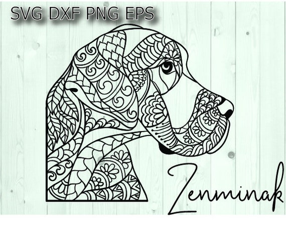 Download Great Dane Svg Dog Mandala Svg Dog Face Svg Etsy