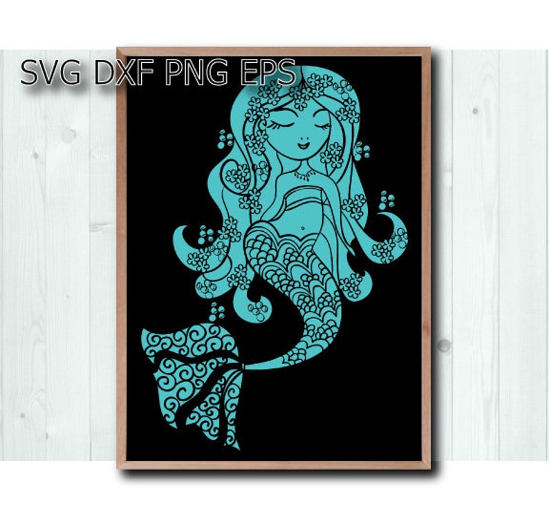 Mermaid Mandala Svg Mermaid Tail Clipart Mermaid Life Svg Etsy