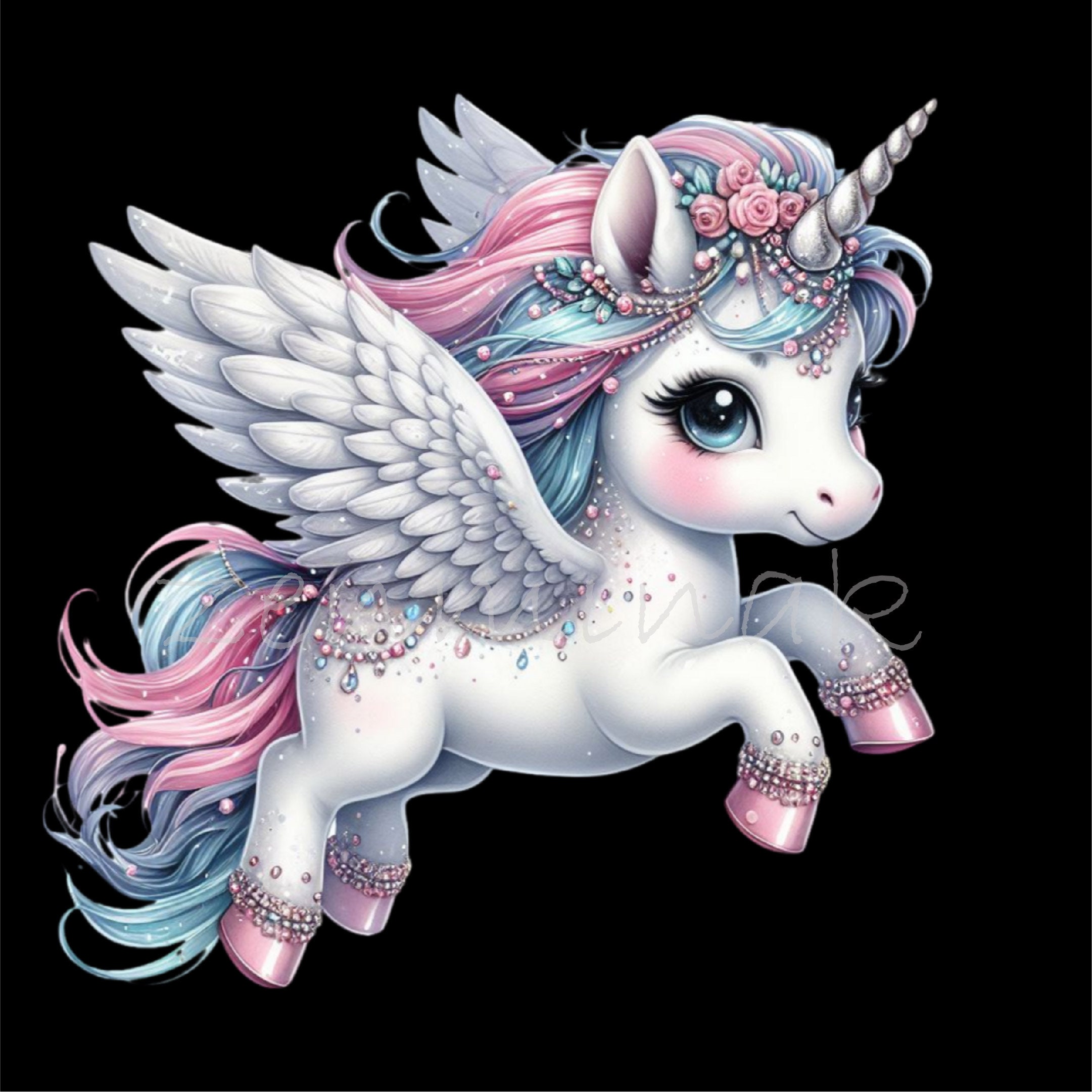 10 PNG 空飛ぶユニコーンのクリップアート、翼のあるファンタジー馬の